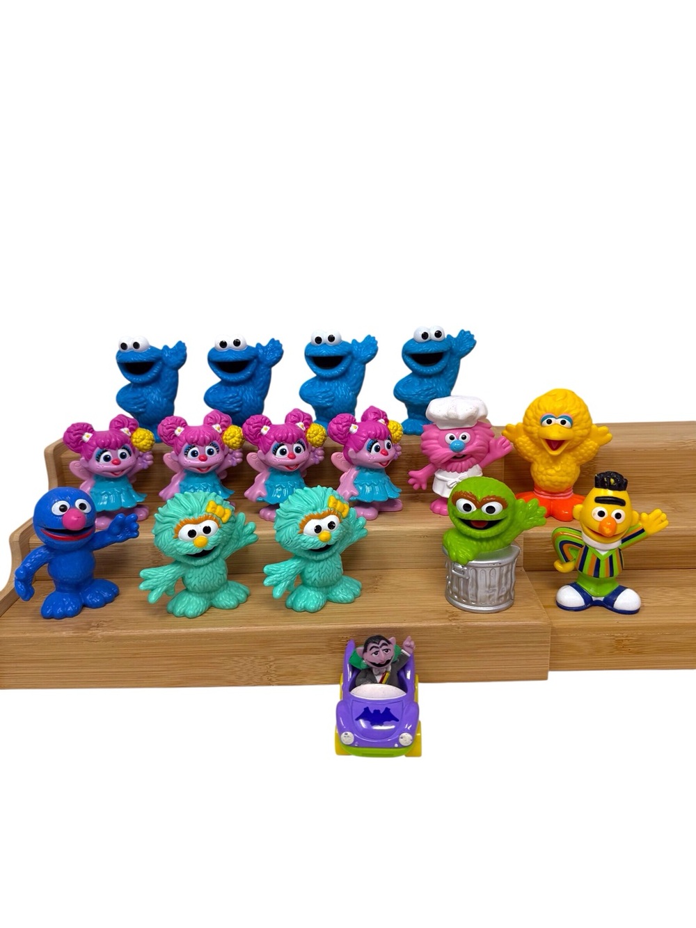 Lot of 16 Sesame Street Workshop Hasbro Hard Plastic Figures 3”-3.5”